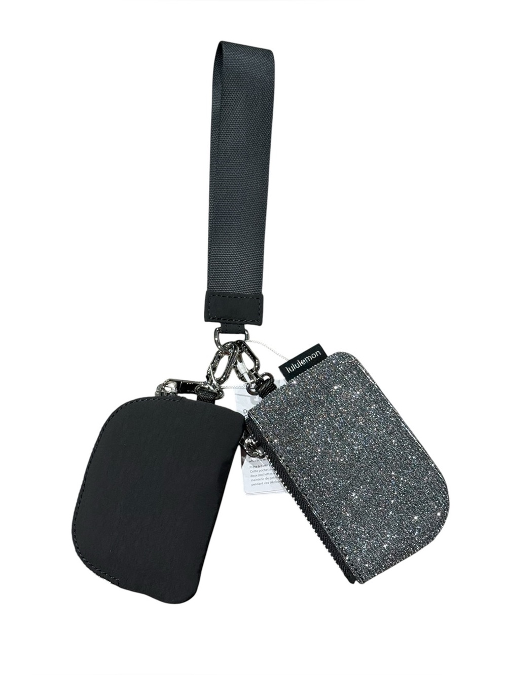 Lululemon Dual Pouch Wristlet Silver Glitter